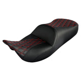 C.C. RIDER Touring Seat Driver Passenger Seat 2 Up Seat Lattice Stitch For FL Touring Road King Electra Glide Road Glide, 2009-2023