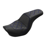 C.C. RIDER Dyna Step Up Seat 2 up Seat Diamond Stitching For Dyna Low Rider Fat Bob FXD/FXDWG, 2006-2017