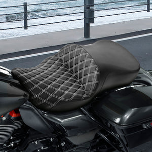 C.C. RIDER Touring Seat Driver Passenger Seat 2 Up Seat For FL Touring Road King Electra Glide Road Glide, 2009-2023