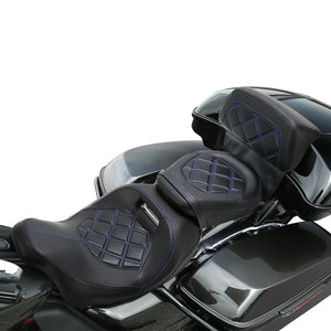 C.C. RIDER Razor Chopped Pack Trunk Backrest Passenger Backrest Pad For Harley Touring CVO Road Glide Street Glide Road King, 2014-2025