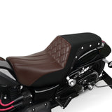 C.C. RIDER Dyna Step Up Seat 2 up Seat For Fat Bob FXD/FXDWG Lattice Stitching Studs Design, 2006-2017