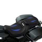 C.C. RIDER Touring Seat Two Piece 2 Up Seat Low Profile Driver Passenger Seat Custom For Road Glide Street Glide Road King, 2009-2023
