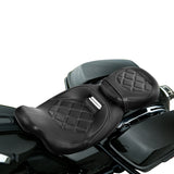 Gel Seat C.C. RIDER Touring Seat Two Piece 2 Up Seat Low Profile Driver Passenger Seat Octane For Road Glide Street Glide Road King, 2009-2023