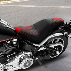 C.C. RIDER Softail Seat Low Rider S St Red Racing Style Seat Driver Passenger Seat Low Rider FXLR FXLRS FXLRST 2018-2025