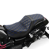 C.C. RIDER Dyna Step Up Seat 2 up Seat Diamond Stitching For Dyna Low Rider Fat Bob FXD/FXDWG, 2006-2017