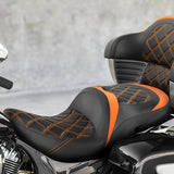 C.C.RIDER Indian Chieftain 2 Up Seat Touring Motorcycle Seat Diamond Stitching, 2014-2023