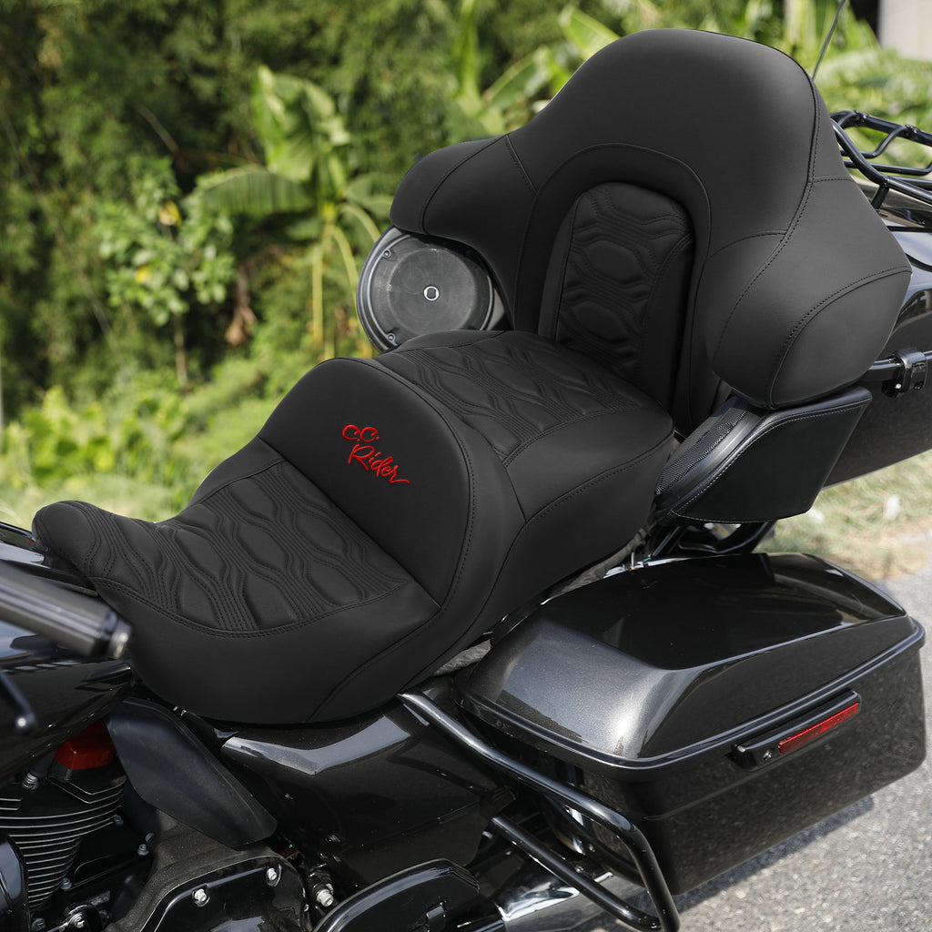 C.C. RIDER King Passenger Backrest King Touring Pack Trunk Backrest For Touring Road Glide Electra Glide Street Glide Road King, 2014-2025