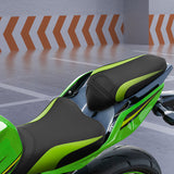 C.C. RIDER Ninja 400 Z400 Front And Rear Seat For Kawasaki Ninja400 Black Green, 2018-2024