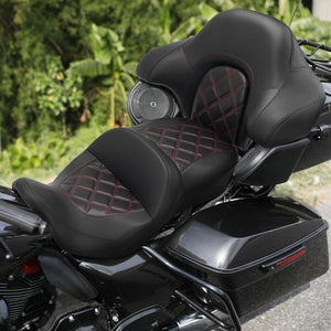 C.C. RIDER King Passenger Backrest King Touring Pack Trunk Backrest For Touring Road Glide Electra Glide Street Glide Road King, 2014-2025