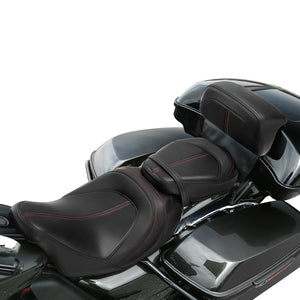 C.C. RIDER Razor Chopped Pack Trunk Backrest Passenger Backrest Pad For Harley Touring CVO Road Glide Street Glide Road King, 2014-2025