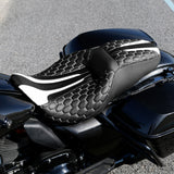C.C. RIDER Touring Seat 2 up Seat Driver Passenger Seat For Harley Touring Street Glide Road Glide Electra Glide, 2008-2023