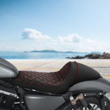 C.C. RIDER Sportster Seat Solo Seat 3.3 Gallon Tank Sportster Seat For Iron 883 Iron 1200 XL883 XL1200, 2004-2023