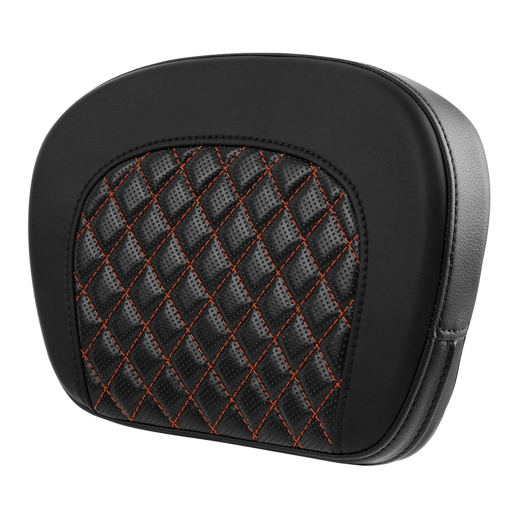 C.C. RIDER Touring Seat Driver Passenger Seat With Backrest For Harley Touring Street Glide Road Glide Electra Glide, Black Orange, 2008-2023