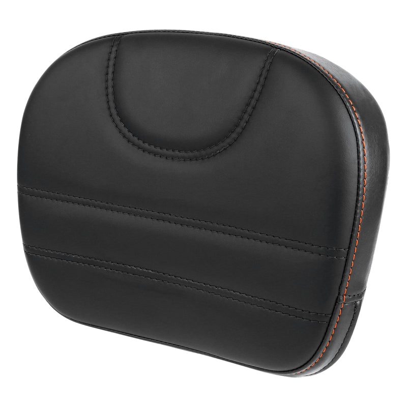 C.C. RIDER Touring Seat Two Piece Low Profile Driver Passenger Seat With Backrest For Road Glide Street Glide Road King, Black Orange, 2009-2023