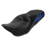 C.C. RIDER Touring Seat 2 up Seat Driver Passenger Seat Flames Pattern For Harley Touring Street Glide Road Glide Electra Glide, 2008-2023