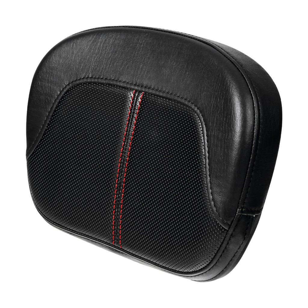 C.C. RIDER Touring Seat Two Piece Low Profile Driver Passenger Seat With Backrest For Road Glide Street Glide Road King, Black Red, 2009-2023