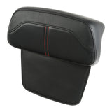 C.C. RIDER Touring Seat Two Piece Low Profile Driver Passenger Seat With Backrest For Road Glide Street Glide Road King, Black Red, 2009-2023