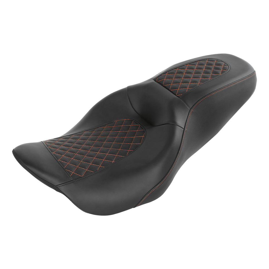 C.C. RIDER Touring Seat 2 up Seat Driver Passenger Seat For Harley Touring Street Glide Road Glide Electra Glide, 2008-2023