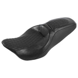 C.C. RIDER Touring Seat 2 up Seat Driver Passenger Seat Diamond Plush For Harley Touring Street Glide Road Glide Electra Glide, 2008-2023