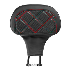 C.C. RIDER Rider Backrest 2 Up Seat Driver Backrest Pad For Harley Touring CVO Street Glide Road Glide Electra Glide Road King, 1988-2025