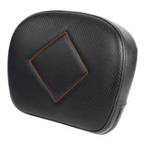 C.C. RIDER Touring Seat Two Piece Low Profile Driver Passenger Seat With Backrest For Road Glide Street Glide Road King, Black Orange, 2009-2024