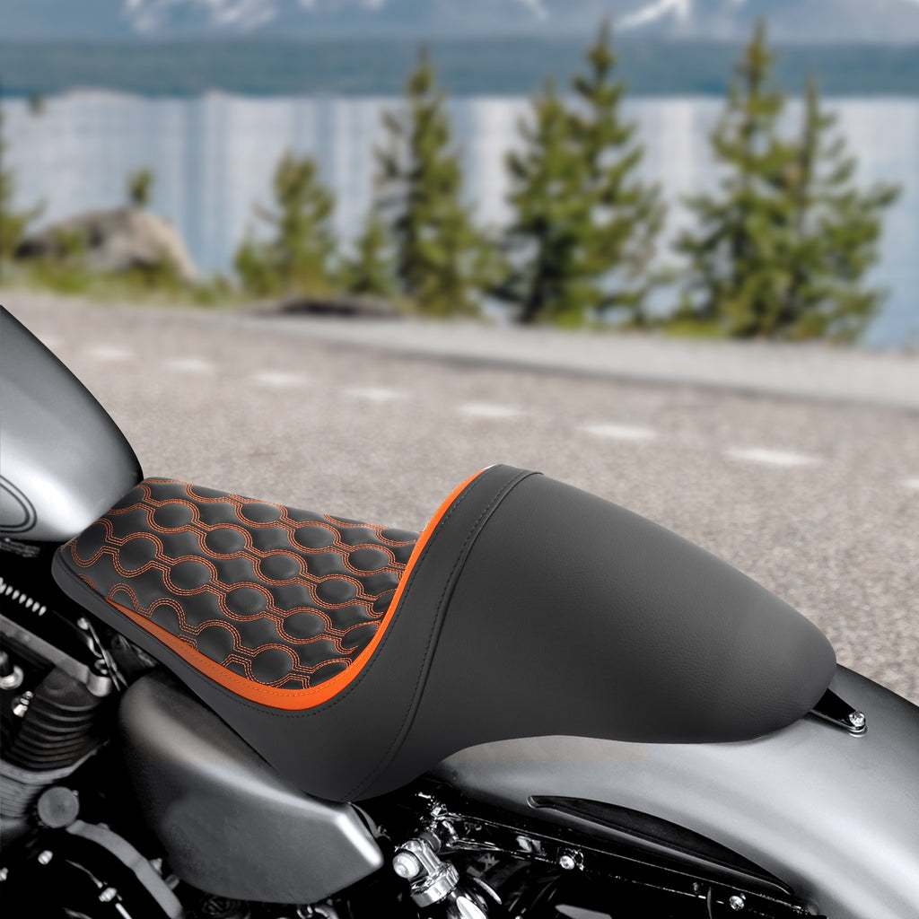 C.C. RIDER Sportster Seat Solo Seat 3.3 Gallon Tank Sportster Seat For Iron 883 Iron 1200 XL883 XL1200, 2004-2023