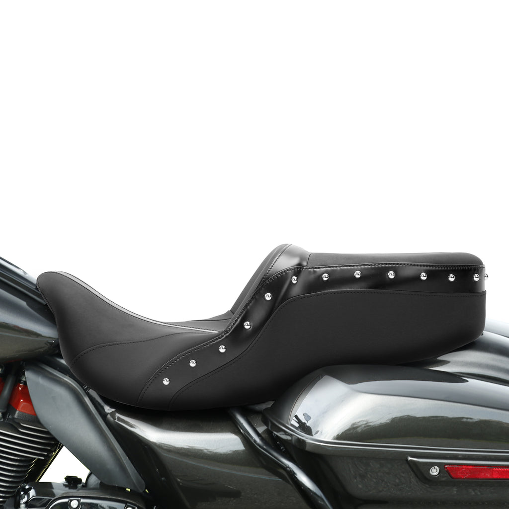 C.C. RIDER Touring Seat 2 Up Seat  Driver Passenger Seat For Harley CVO Road Glide Electra Glide Street Glide Road King, 2009-2023