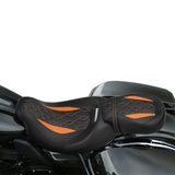 C.C. RIDER Touring Seat Two Piece 2 Up Seat Low Profile Driver Passenger Seat Custom For Road Glide Street Glide Road King, 2009-2023