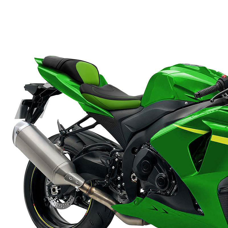 C.C. RIDER Front And Rear Seat For SUZUKI GSXR1000 Green Stitching, 2009-2016