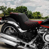 C.C. RIDER Softail Seat Low Rider S St Red Racing Style Seat Driver Passenger Seat Low Rider FXLR FXLRS FXLRST 2018-2025