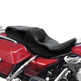 C.C. RIDER Touring Seat 2 Up Seat  Driver Passenger Seat For Harley CVO Road Glide Electra Glide Street Glide Road King Black Color, 1997-2007