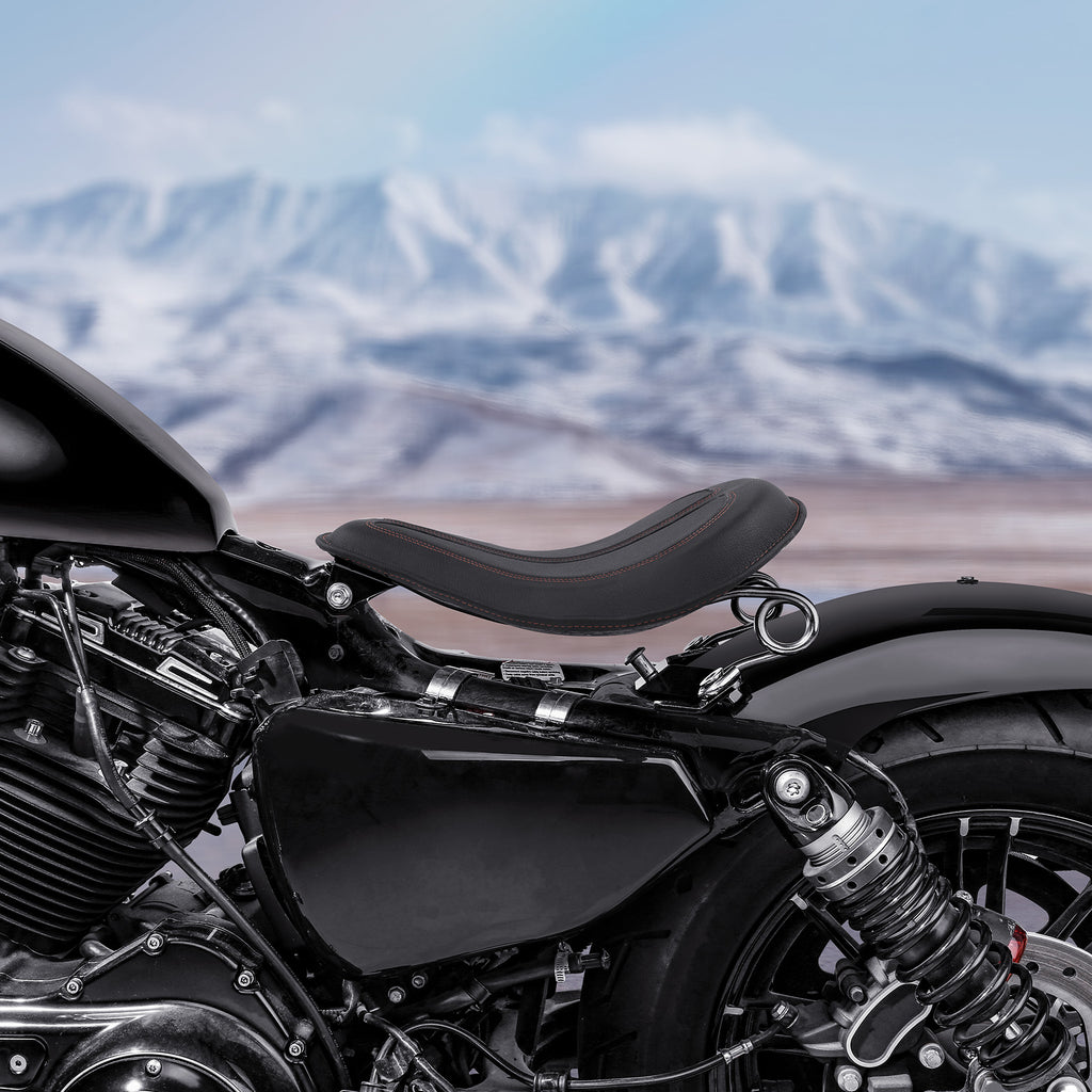 C.C. RIDER Sportster Seat Solo Spring Seat Torsion Type Motorcycle Solo Seat Iron 883 Iron 1200 Bobber Seat Chopper Seat 2004-2024