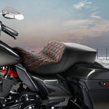 C.C. RIDER Touring Seat Driver Passenger Seat 2 Up Seat For FL Touring Road King Electra Glide Road Glide, 2009-2023