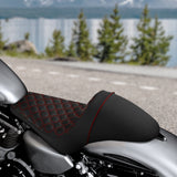 C.C. RIDER Sportster Seat Solo Seat 3.3 Gallon Tank Sportster Seat,For Iron 883 Iron 1200 XL883 XL1200, 2004-2023