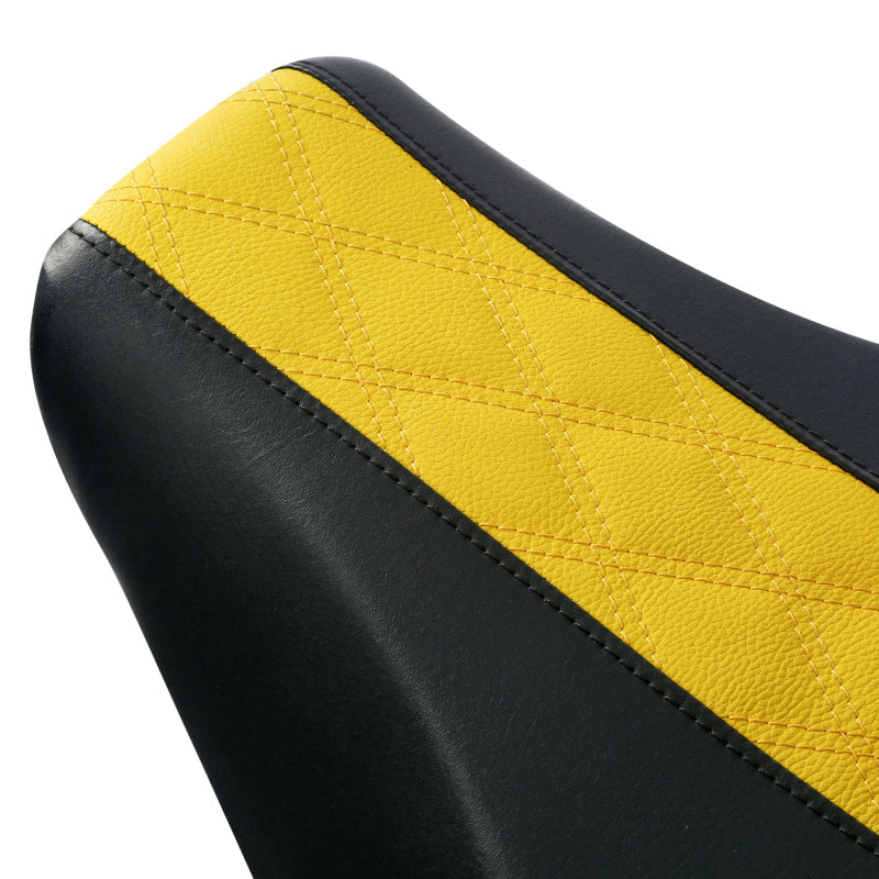 C.C. RIDER Softail Step Up Seat 2 up Seat Lattice Stitching For Softail Standard Street Bob FXBB Standard FXST, 2018-2025