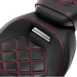 Gel Seat C.C. RIDER Touring Seat Two Piece 2 Up Seat Low Profile Driver Passenger Seat Octane For Road Glide Street Glide Road King, 2009-2023