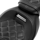 Gel Seat C.C. RIDER Touring Seat Two Piece 2 Up Seat Low Profile Driver Passenger Seat Octane For Road Glide Street Glide Road King, 2009-2023