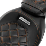 Gel Seat C.C. RIDER Touring Seat Two Piece 2 Up Seat Low Profile Driver Passenger Seat Octane For Road Glide Street Glide Road King, 2009-2023