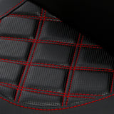 C.C. RIDER Touring Seat Driver Passenger Seat 2 Up Seat Red Double Lattice Stitch For FL Touring Road King Electra Glide Road Glide, 2009-2023