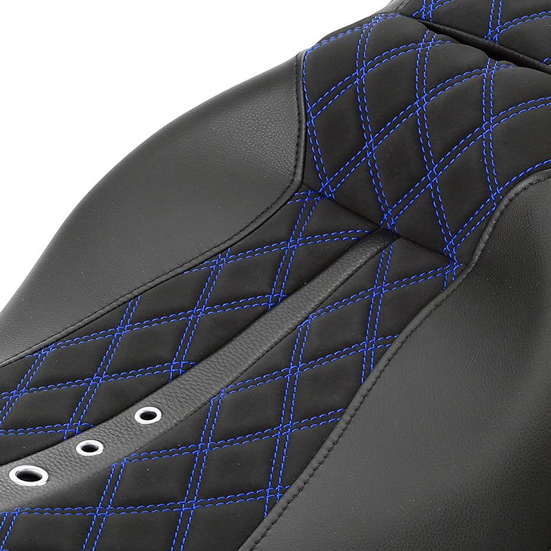 C.C. RIDER Touring Seat 2 up Seat Driver Passenger Seat Custom Motorcycle Seat For Harley Touring Street Glide Road Glide Electra Glide, 2008-2023