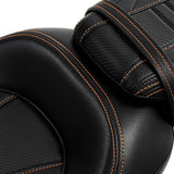 Gel Seat C.C. RIDER Touring Seat Two Piece 2 Up Seat Low Profile Driver Passenger Seat Bullet For Road Glide Street Glide Road King, 2009-2023