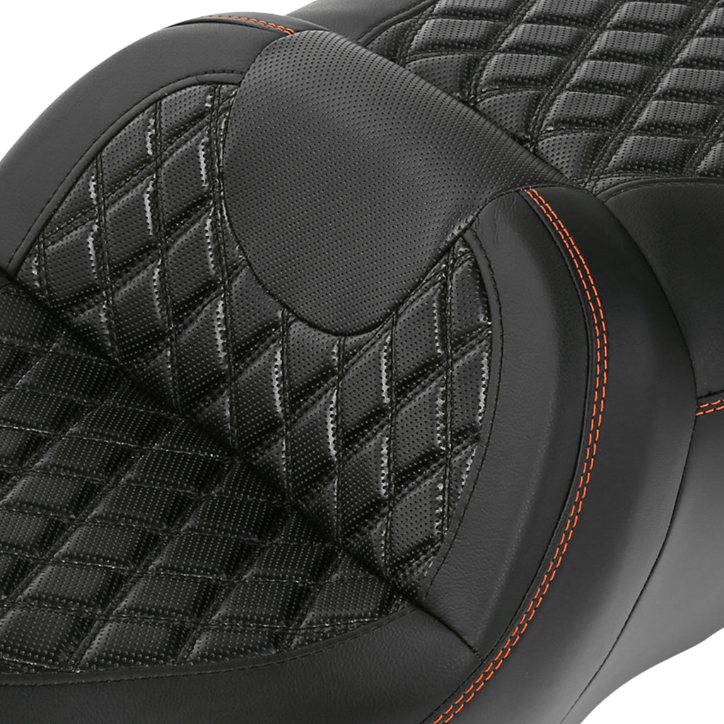 Gel Seat C.C. RIDER Touring Seat 2 Up Seat Driver Passenger Seat For Harley CVO Road Glide Electra Glide Street Glide Road King, 2009-2023