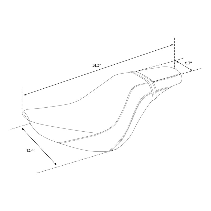 C.C. RIDER Softail Seat 2 up Driver And Passenger Seat Chopper Seats Alcantara Motorcycle Seats Cover Street Bob 114 FXBB 2018-2024