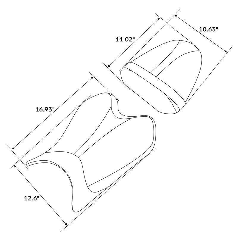 C.C. RIDER YZF R6 Front And Rear Seat For YAMAHA R6 YZFR6 Honeycomb, 2008-2016