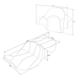 C.C. RIDER King Passenger Backrest King Touring Pack Trunk Backrest For Touring Road Glide Electra Glide Street Glide Road King, 2014-2025