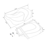 Gel Seat C.C. RIDER Touring Seat Low Profile Driver Passenger Seat For Road Glide Street Glide Road King, 2009-2023