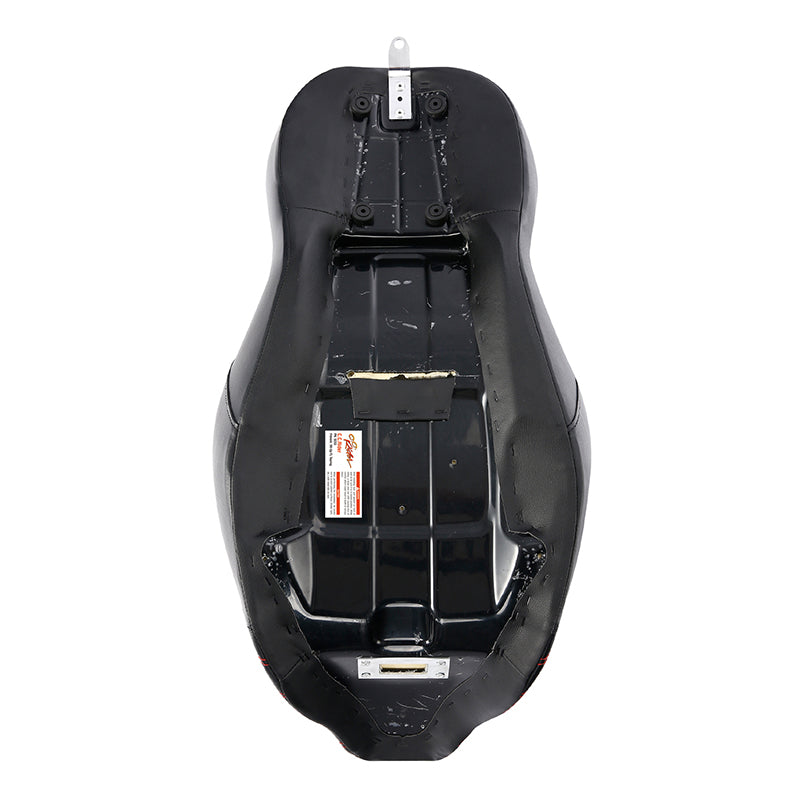 C.C. RIDER Touring Seat Driver Passenger Seat 2 Up Seat Alcantara Blue Trimming For FL Touring Road King Electra Glide Road Glide, 2009-2023