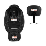 C.C. RIDER Touring Seat Two Piece Low Profile Driver Passenger Seat With Backrest For Road Glide Street Glide Road King, Black Red, 2009-2023
