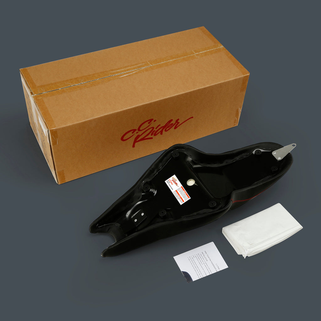 C.C. RIDER Sportster Seat Solo Seat 3.3 Gallon Tank Sportster Seat For Iron 883 Iron 1200 XL883 XL1200, 2004-2023
