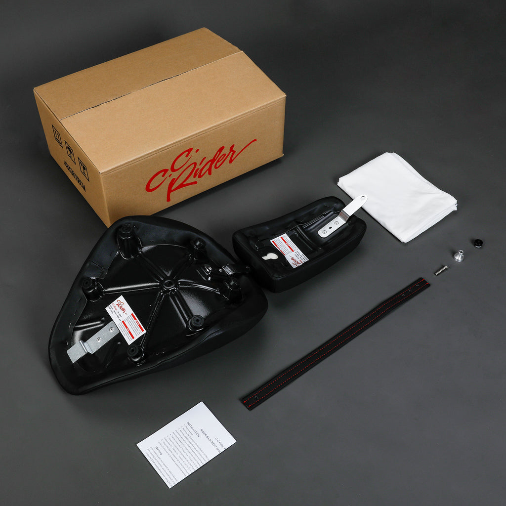 C.C. RIDER Softail Seat Driver And Passenger Seat 2 Up Seat For Street Bob Softail Standard FXBB FXST 2018-2024